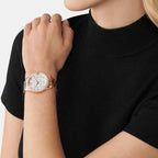 Layton Women Quartz Pink Dial Analog Stainless Steel Watch MK7297