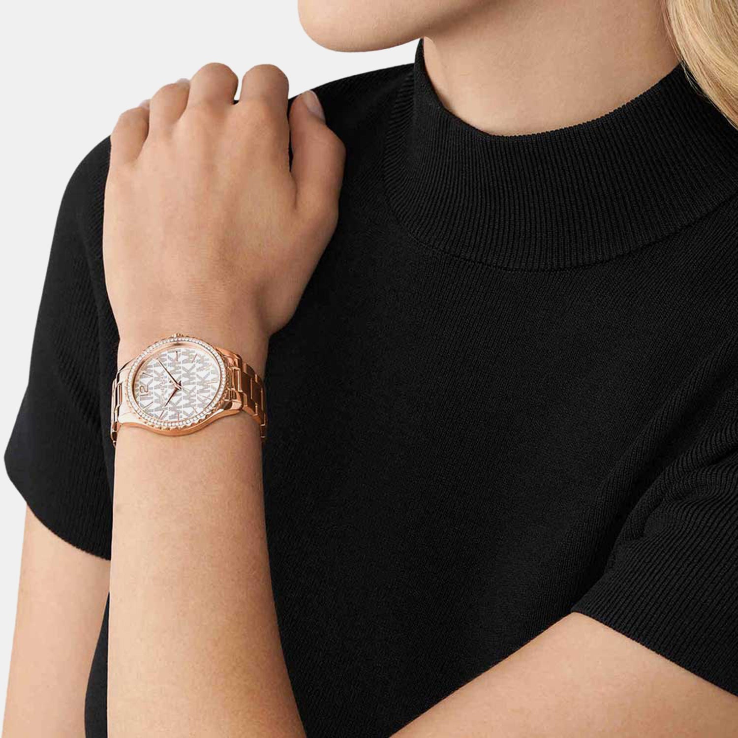 Layton Women Quartz Pink Dial Analog Stainless Steel Watch MK7297