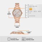 Layton Women Quartz Pink Dial Analog Stainless Steel Watch MK7297