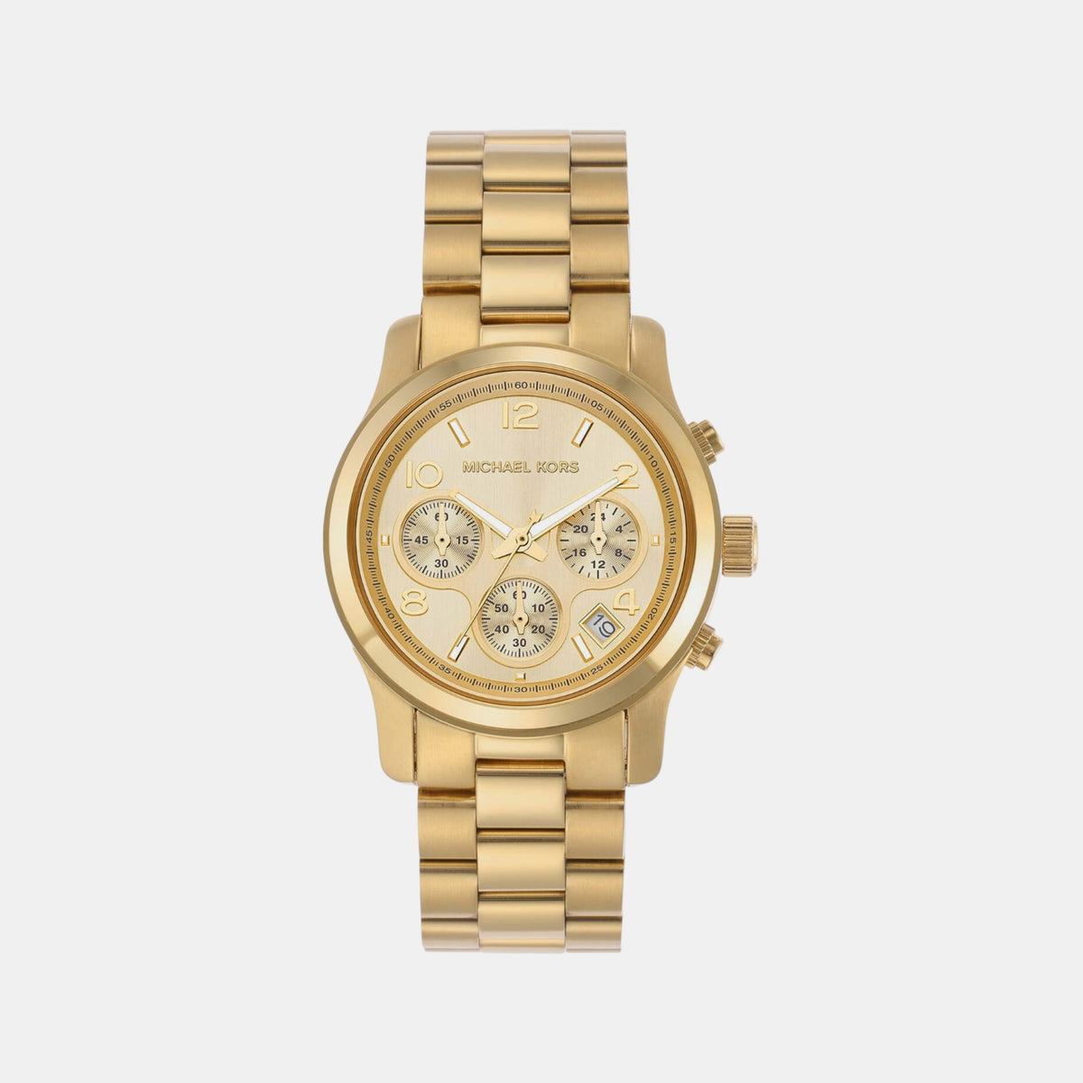 Runway Women Quartz Gold Dial Chronograph Stainless Steel Watch MK7323