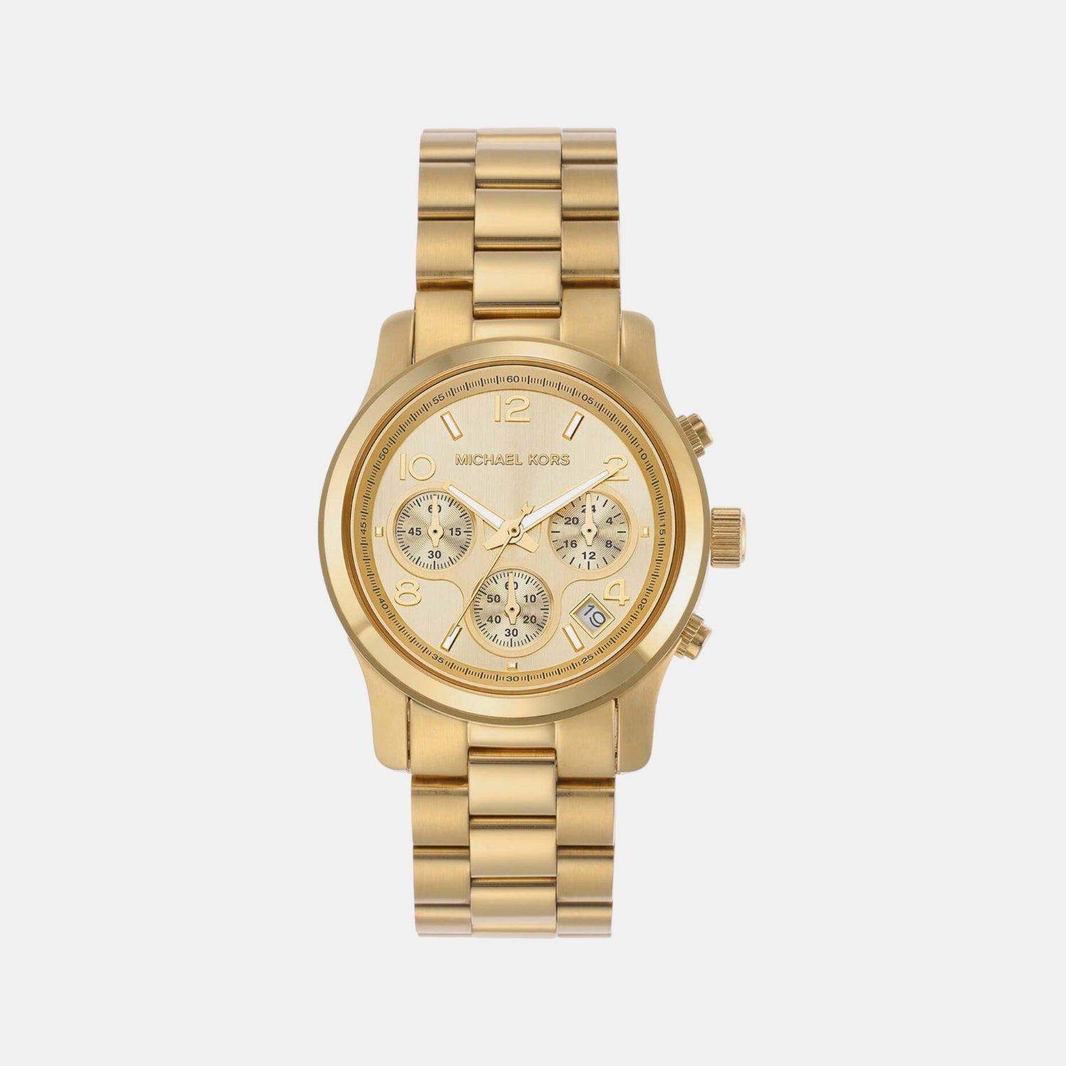 Runway Women Quartz Gold Dial Chronograph Stainless Steel Watch MK7323