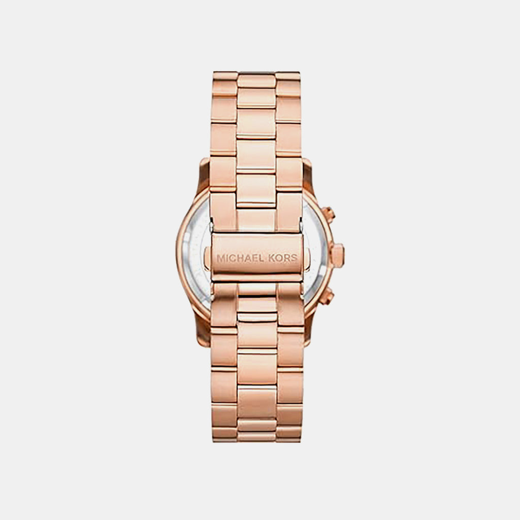 Runway Women Quartz Pink Dial Chronograph Stainless Steel Watch MK7324