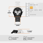 Runway Women Quartz Dual Tone Dial Chronograph Ceramic Watch MK7330