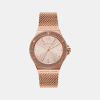 Lennox Women Quartz Rose Gold Dial Analog Stainless Steel Watch MK7336