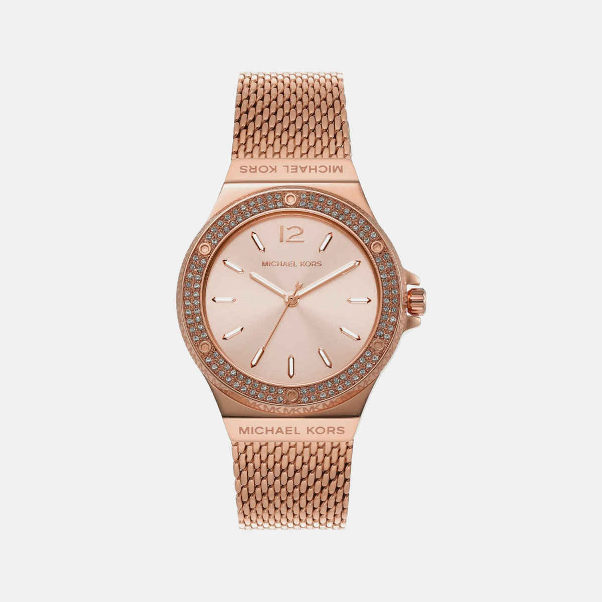 Lennox Women Quartz Rose Gold Dial Analog Stainless Steel Watch MK7336