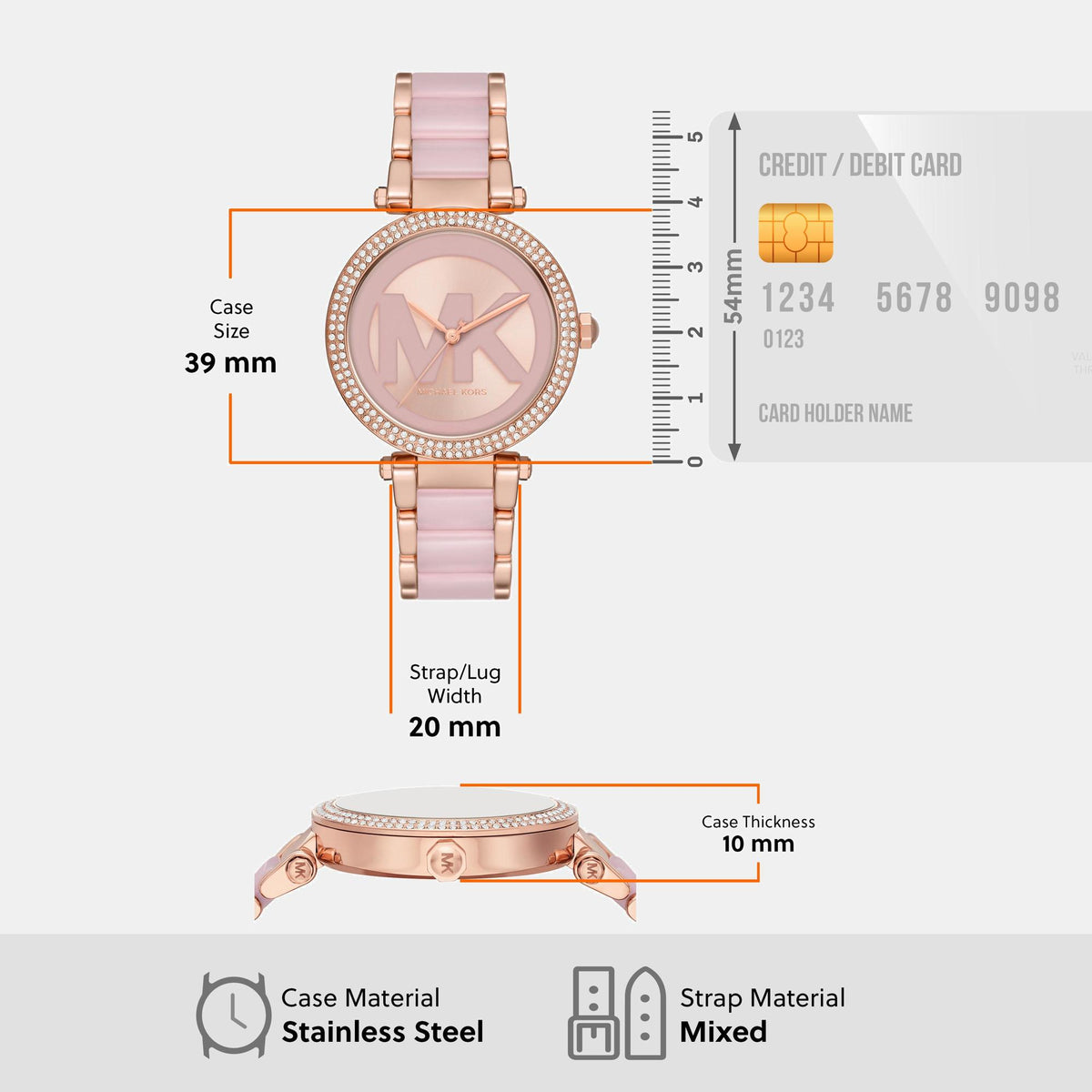 Michael Kors 39 mm Two Tone Quartz watch
