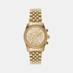 Lexington Women Quartz Gold Dial Chronograph Stainless Steel Watch MK7378