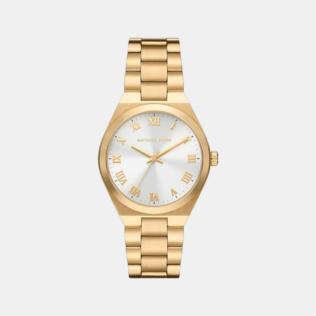 Lennox Women Quartz White Dial Analog Stainless Steel Watch MK7391