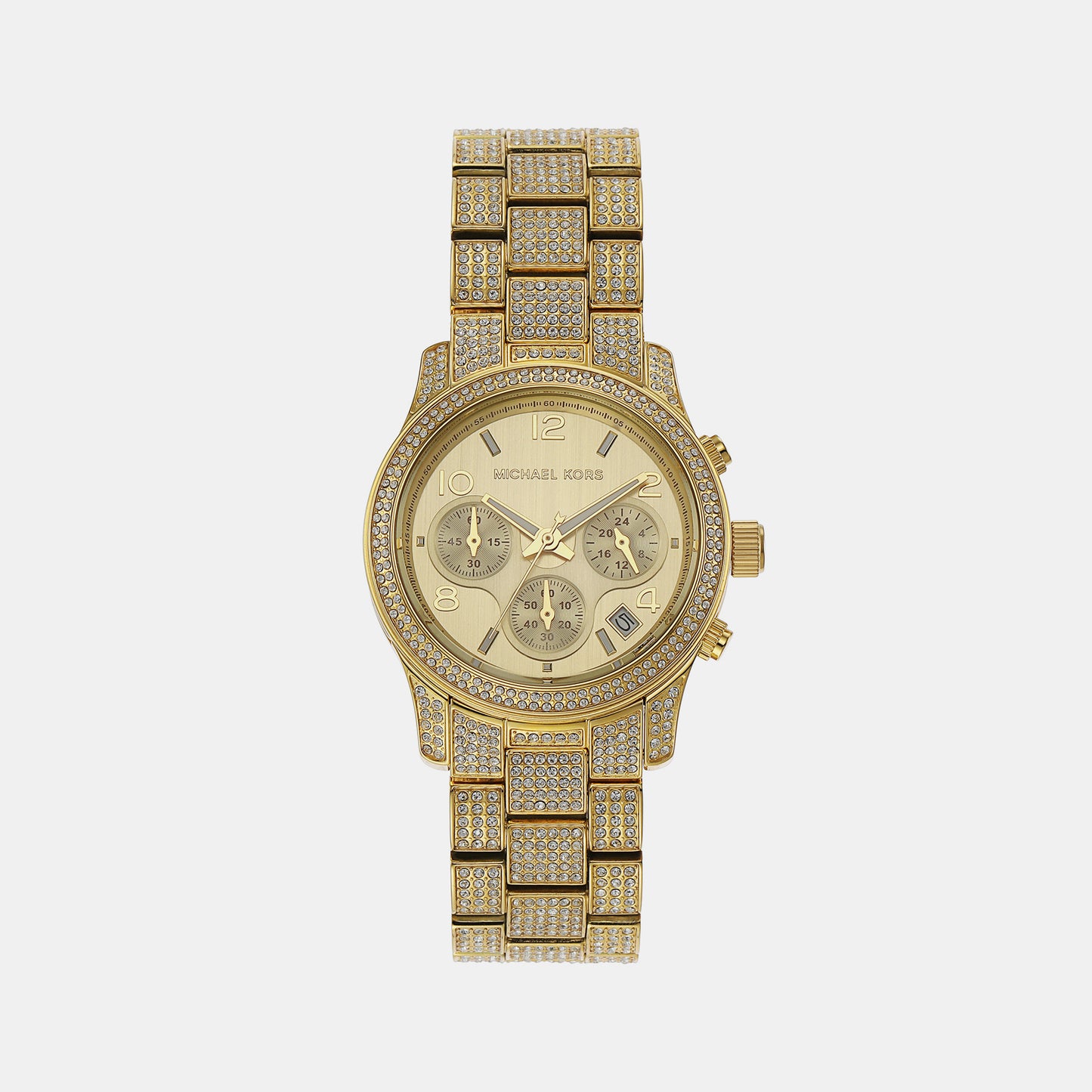 Female Gold Chronograph Stainless Steel Watch MK7435