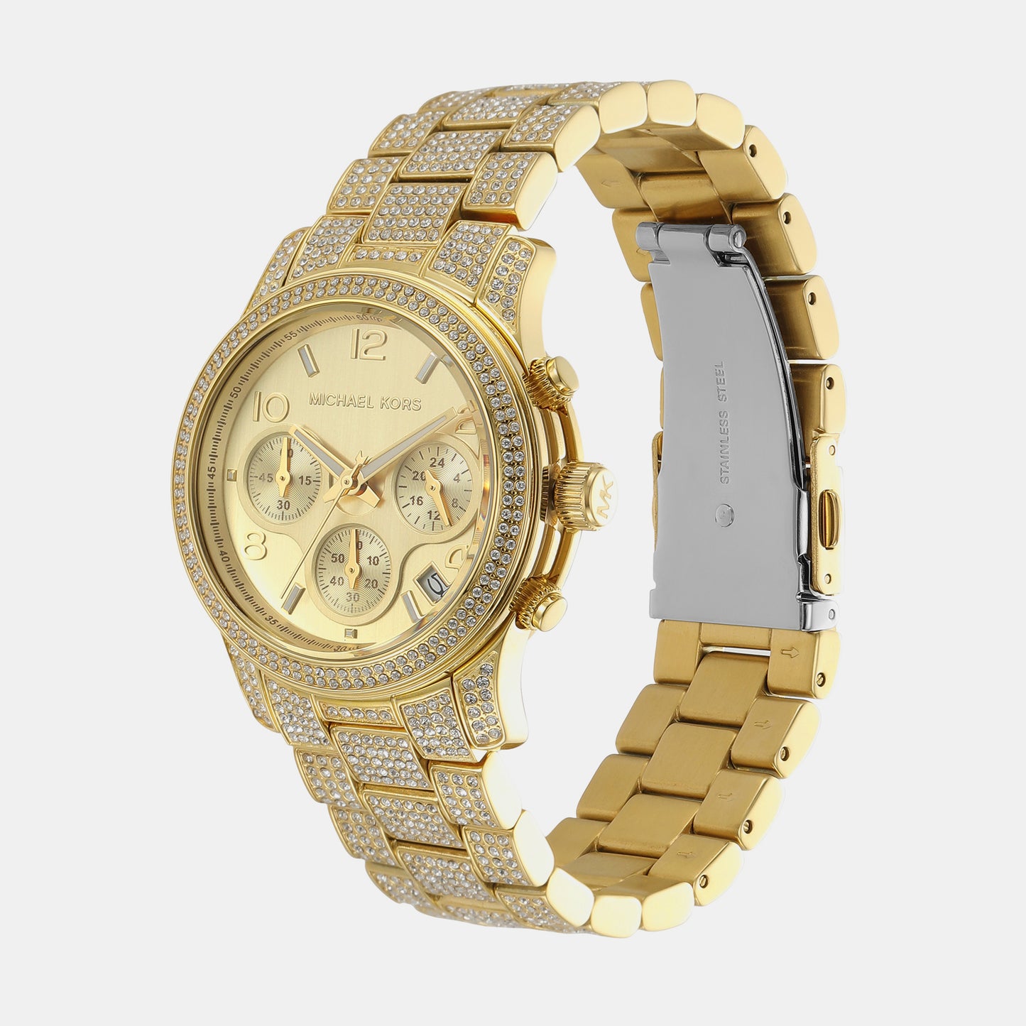 Women's Gold Chronograph Stainless Steel Watch MK7435