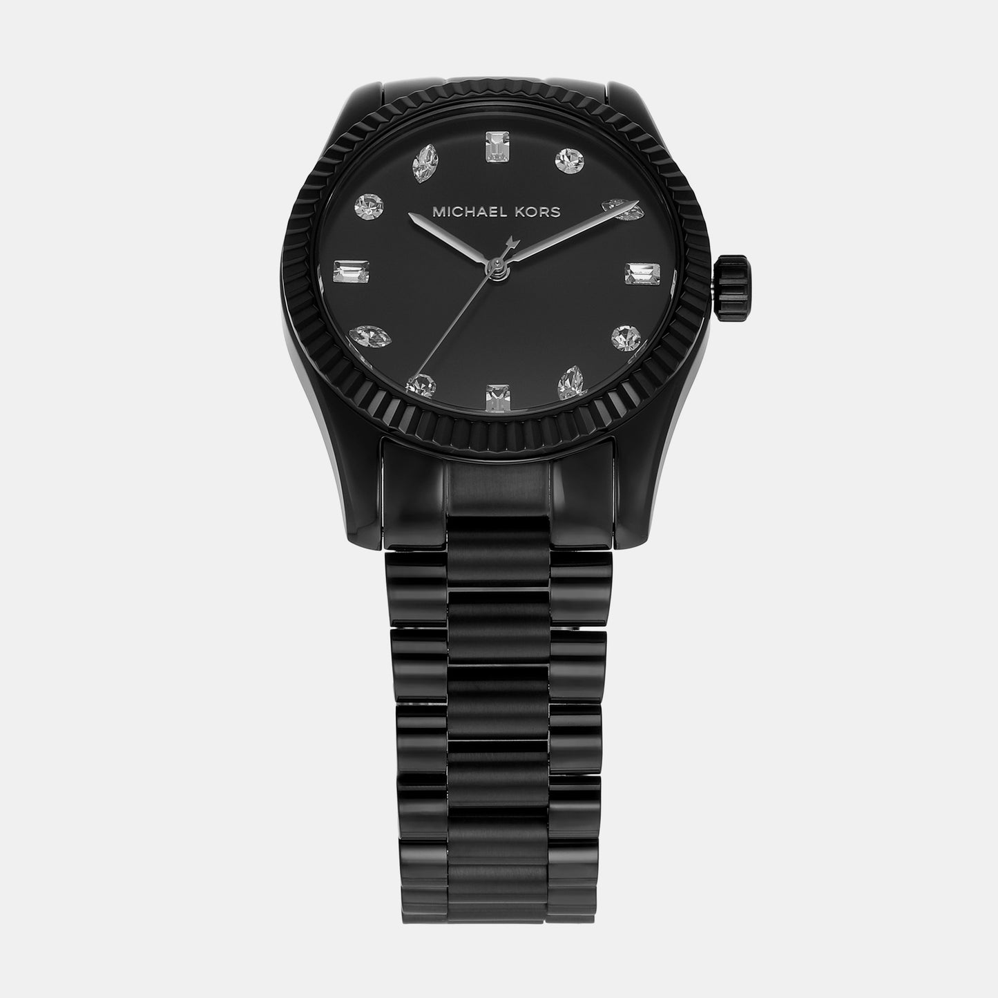 Female Black Analog Stainless Steel Watch MK7442