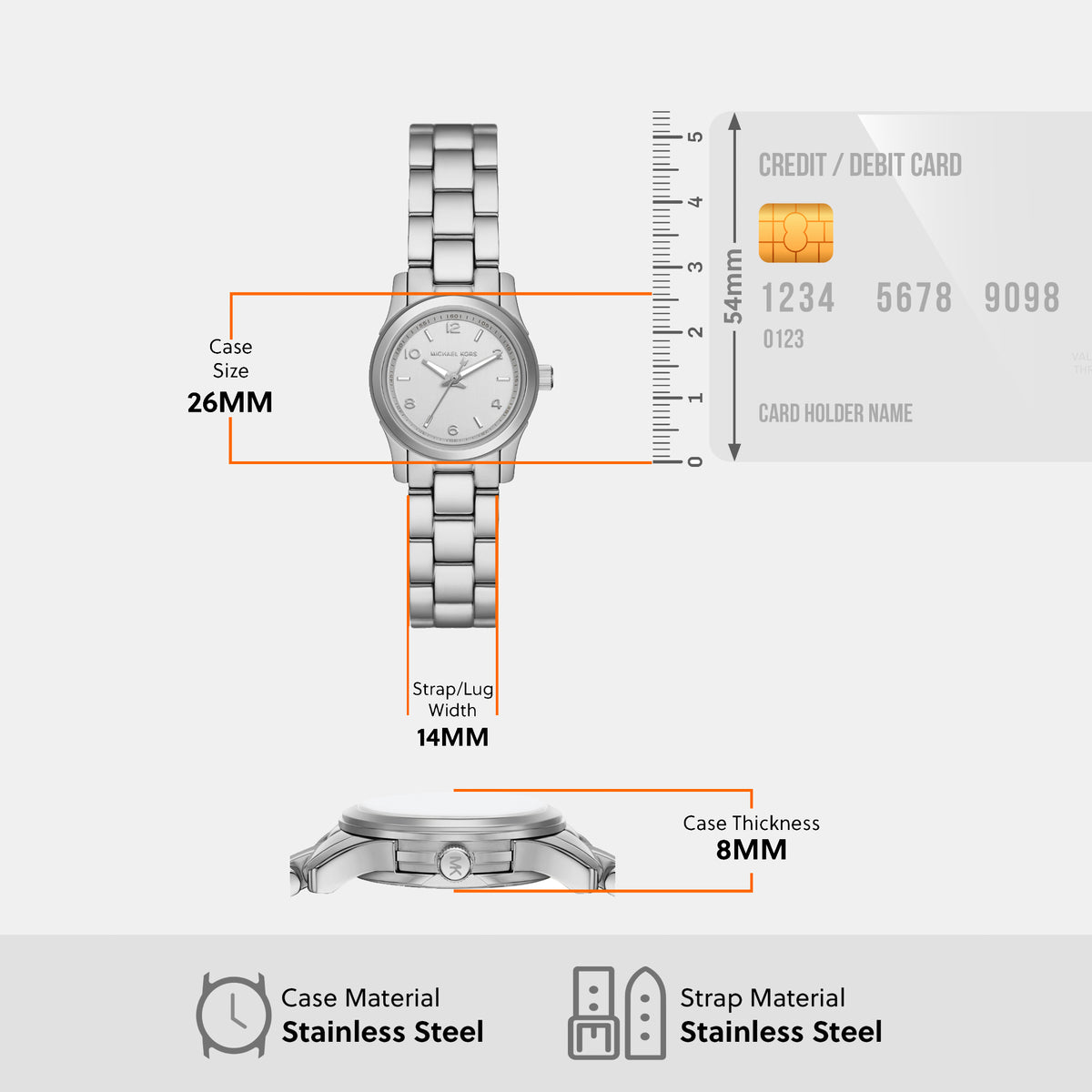 Michael Kors 26 mm Silver Quartz watch