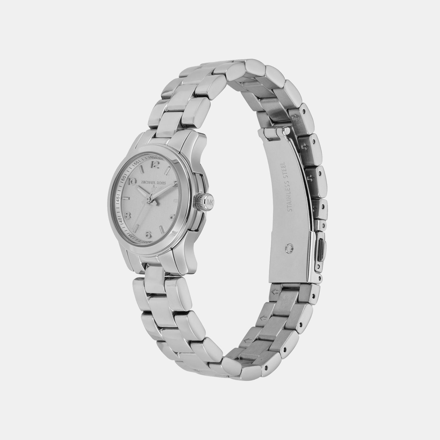 Runway Women Quartz Silver Dial Analog Stainless Steel Watch MK7459