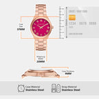 Lennox Women Quartz Pink Dial Analog Stainless Steel Watch MK7462