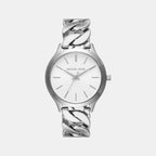 Runway Women Quartz White Dial Analog Stainless Steel Watch MK7474
