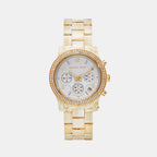 Runway Women Quartz White Dial Chronograph Acetate Watch MK7476