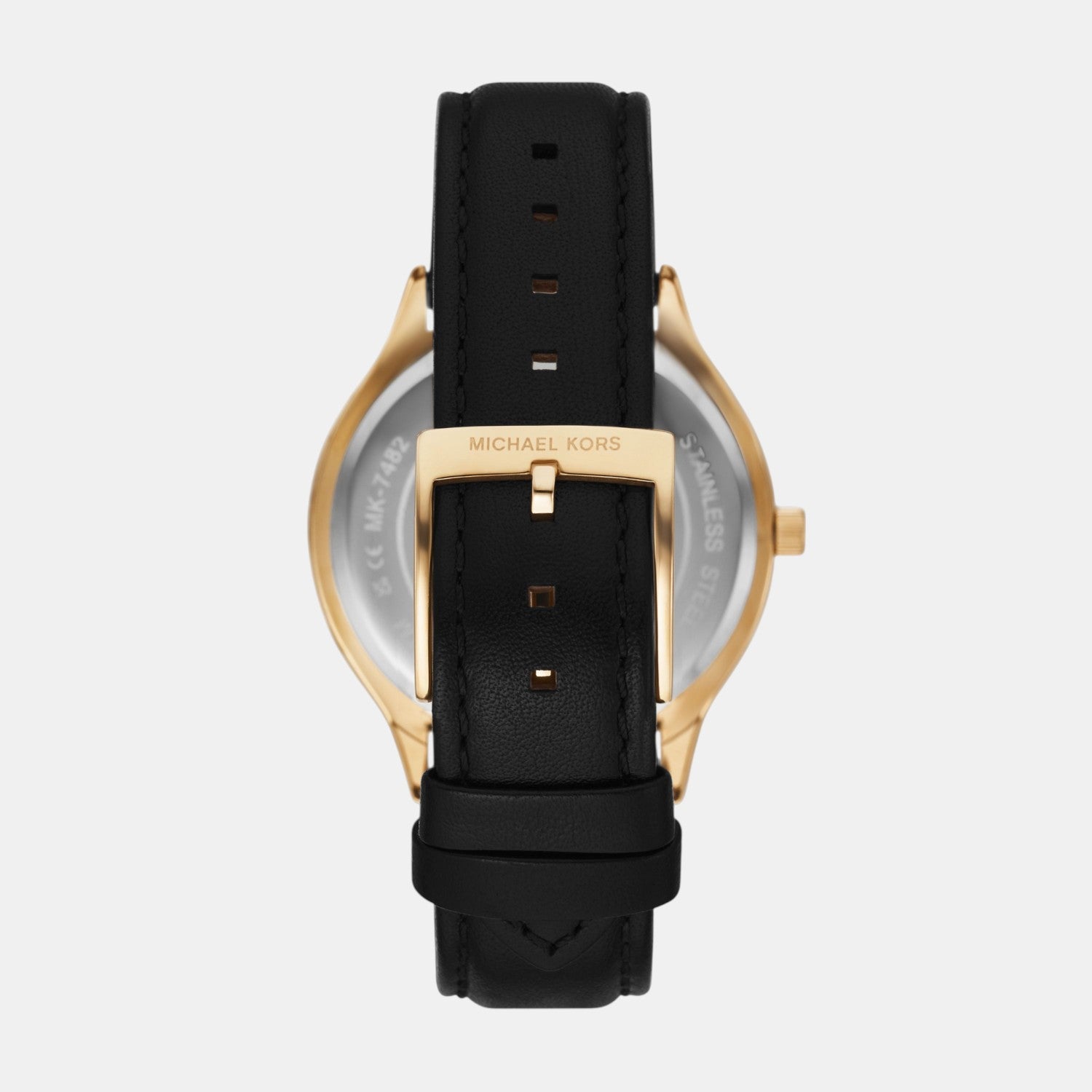 Slim Runway Women Quartz Black Dial Analog Leather Watch MK7482