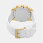 Hadyn Women Quartz White Dial Chronograph Silicone Watch MK7484