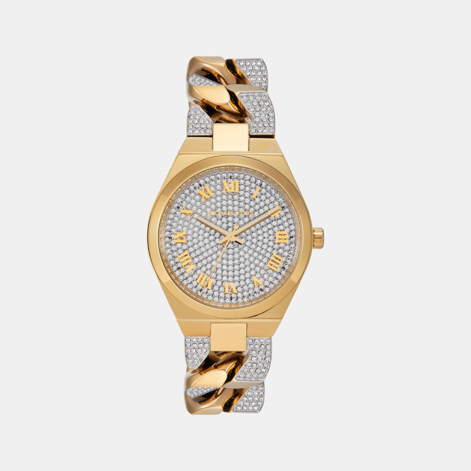 Lennox Women Quartz Gold Dial Analog Stainless Steel Watch MK7487