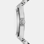 Lennox Women Quartz Silver Dial Analog Stainless Steel Watch MK7488