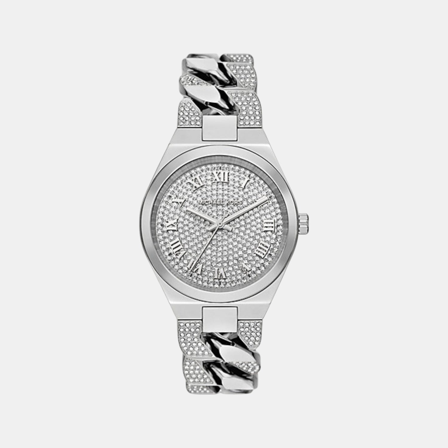 Lennox Women Quartz Silver Dial Analog Stainless Steel Watch MK7488