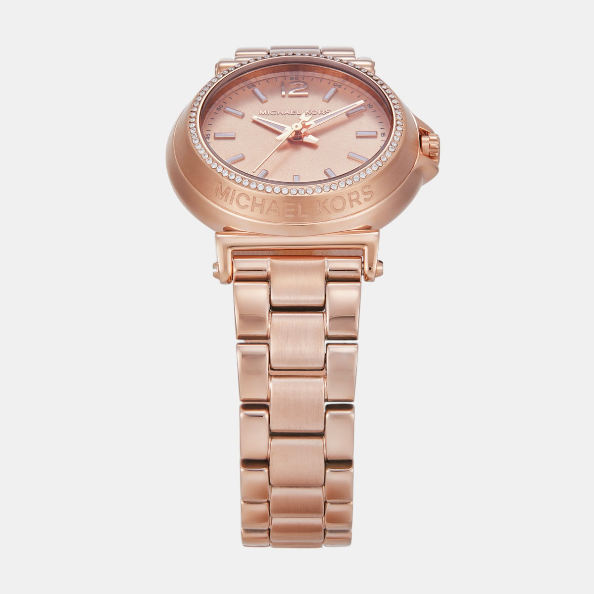 Maren Women Quartz Rose Gold Dial Analog Stainless Steel Watch MK7491