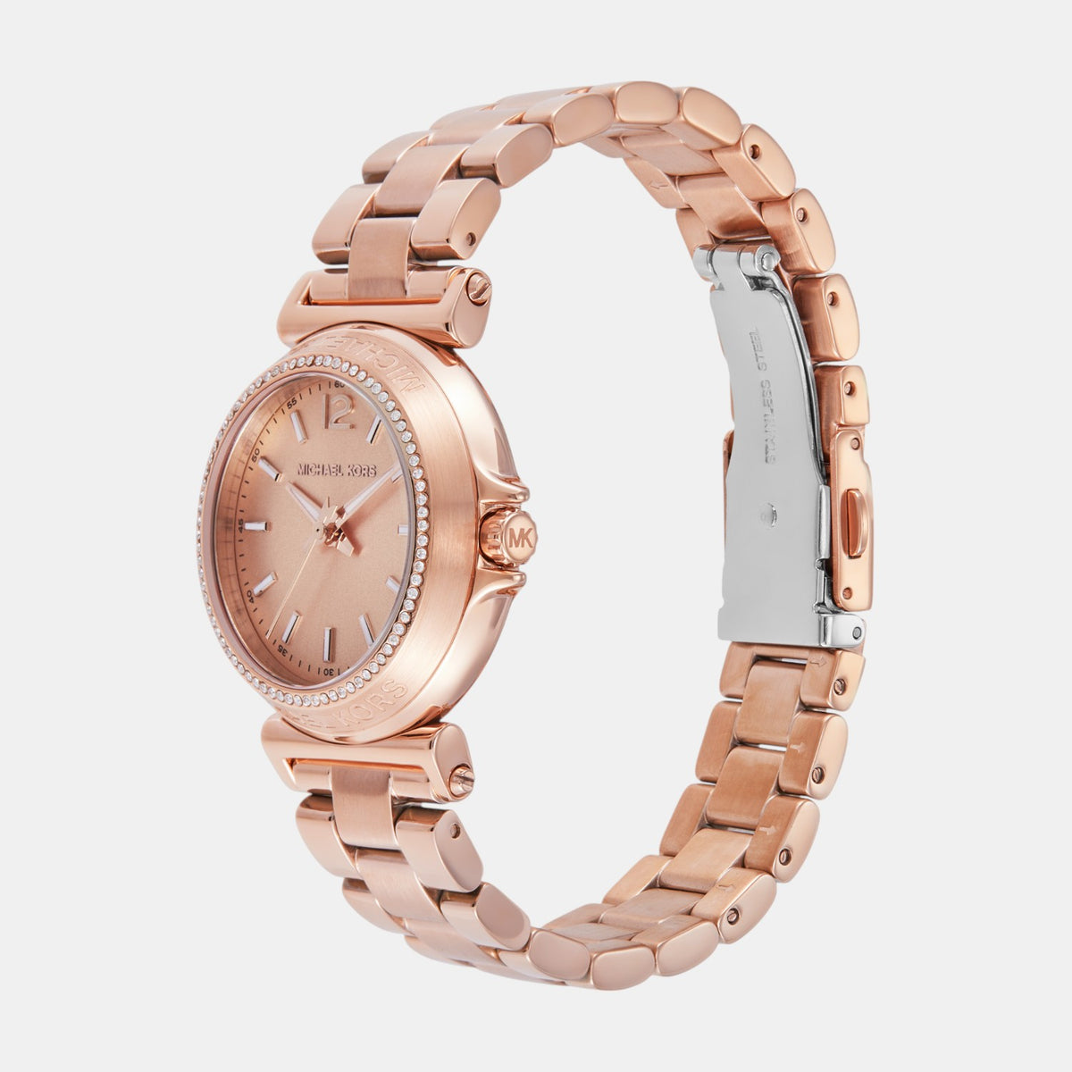 Maren Women Quartz Rose Gold Dial Analog Stainless Steel Watch MK7491