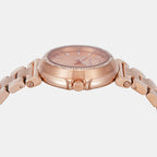 Maren Women Quartz Rose Gold Dial Analog Stainless Steel Watch MK7491