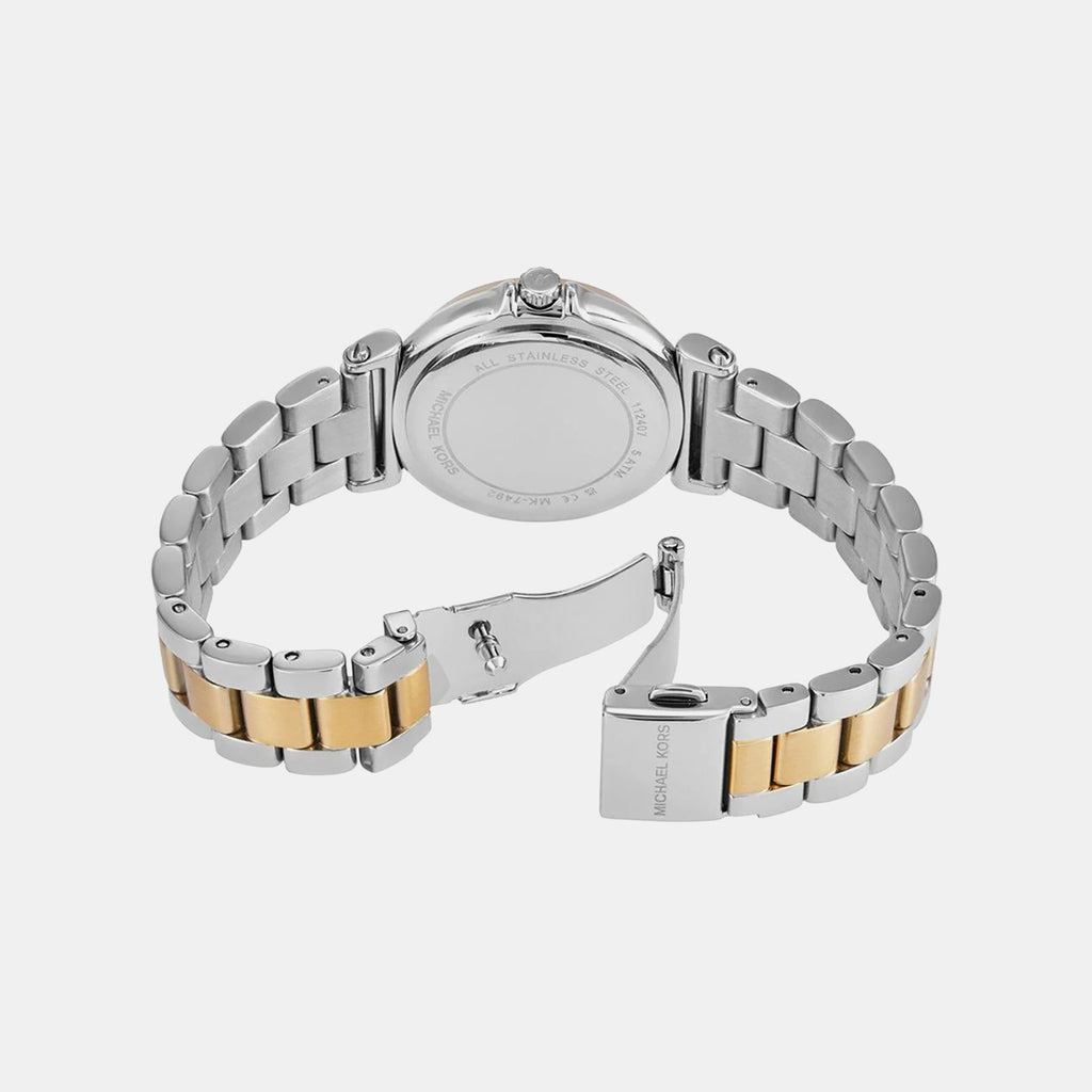 Maren Women Quartz White Dial Analog Stainless Steel Watch MK7492