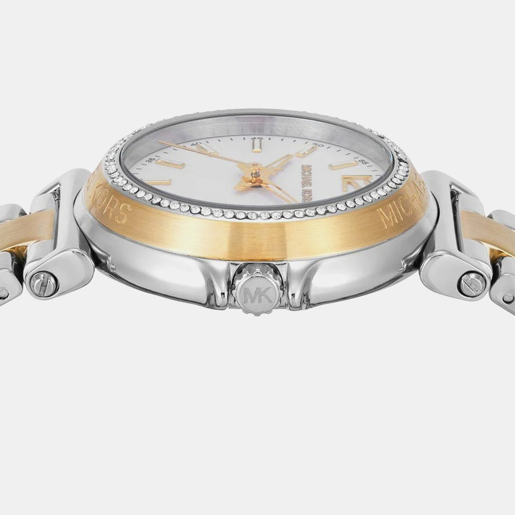 Maren Women Quartz White Dial Analog Stainless Steel Watch MK7492