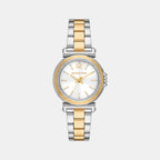 Maren Women Quartz White Dial Analog Stainless Steel Watch MK7492