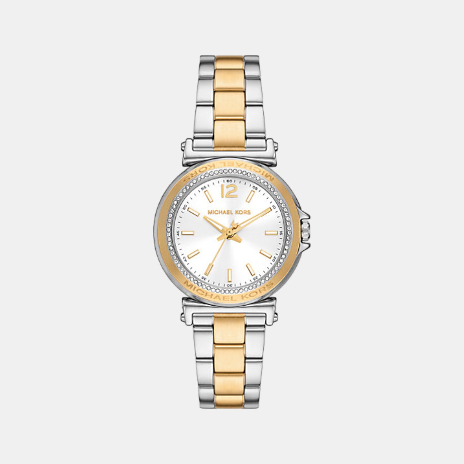Maren Women Quartz White Dial Analog Stainless Steel Watch MK7492