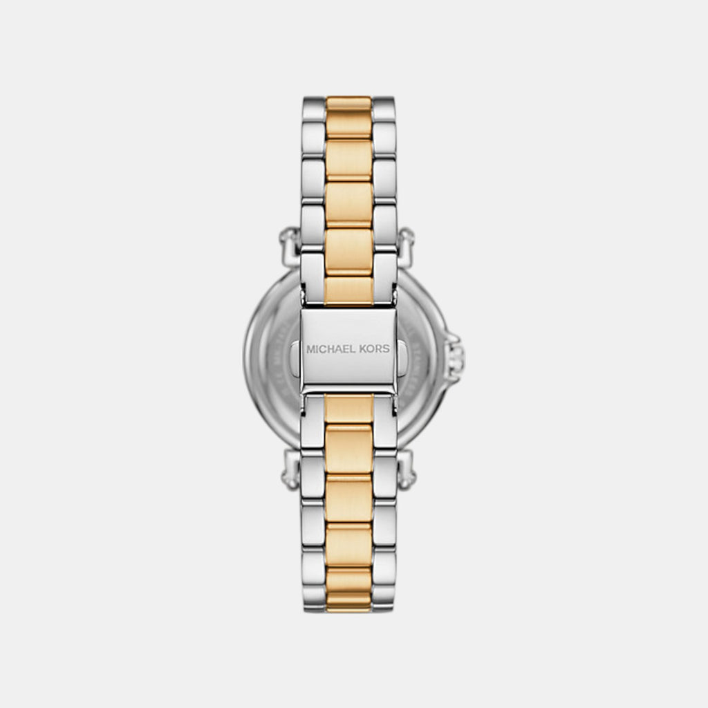 Maren Women Quartz White Dial Analog Stainless Steel Watch MK7492