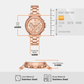 Women Quartz Rose Gold Dial Chronograph Stainless Steel Watch MK7494