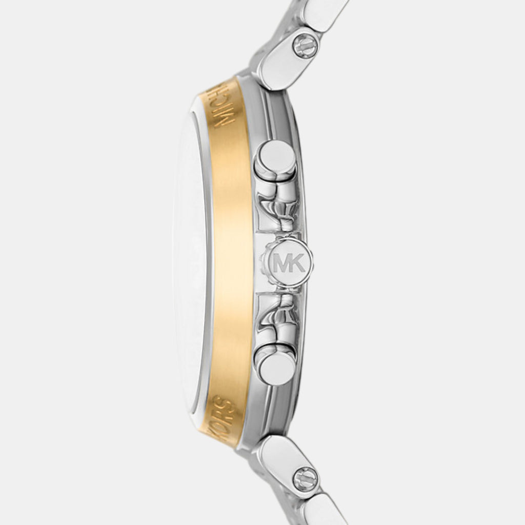 Maren Women Quartz White Dial Chronograph Stainless Steel Watch MK7495