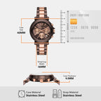 Maren Women Quartz Brown Dial Chronograph Stainless Steel Watch MK7496