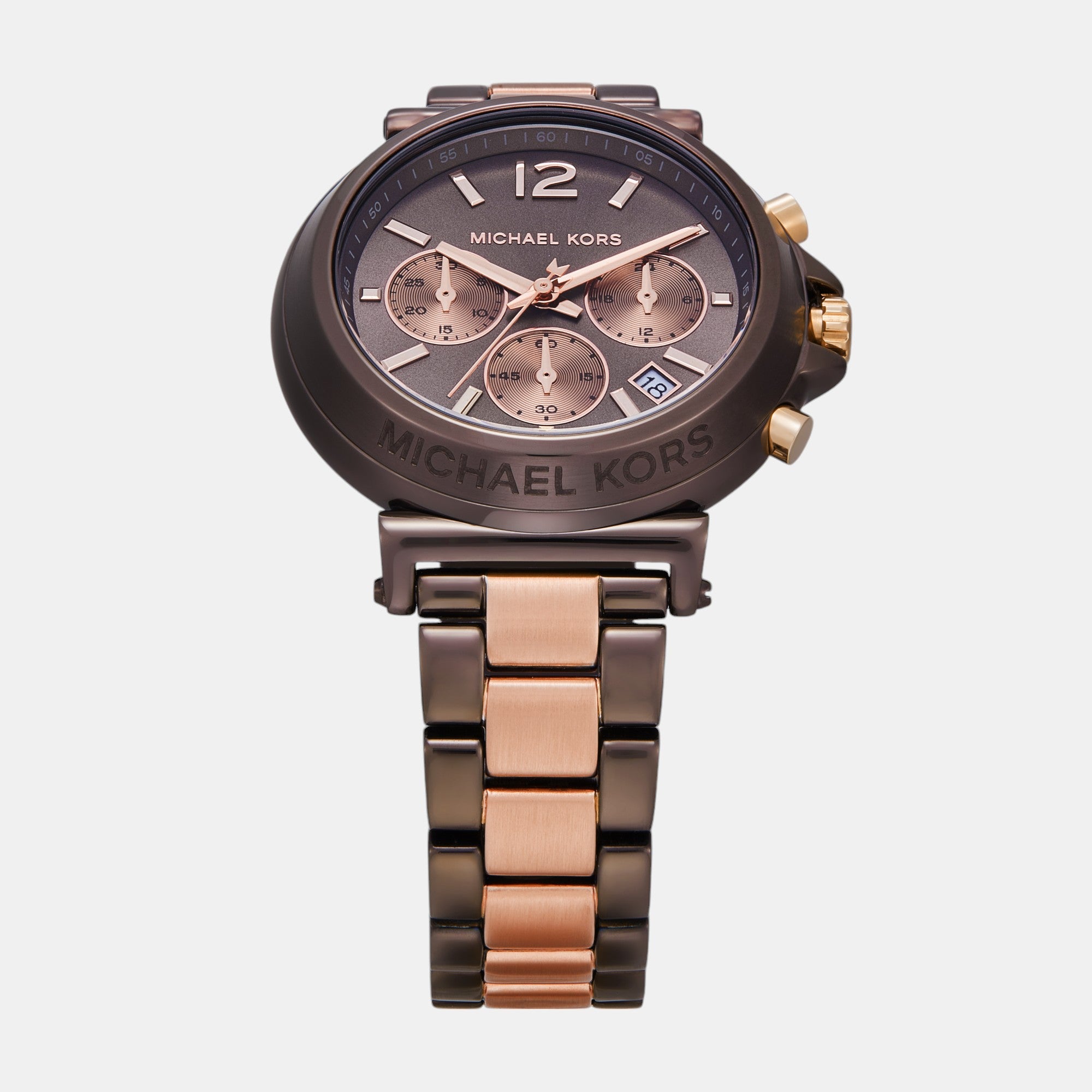 Maren Women Quartz Brown Dial Chronograph Stainless Steel Watch MK7496