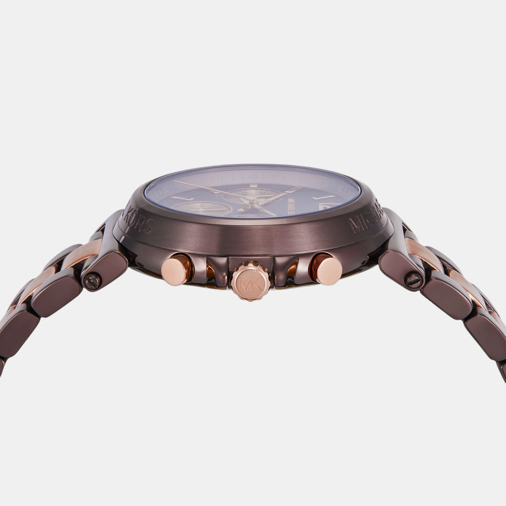 Maren Women Quartz Brown Dial Chronograph Stainless Steel Watch MK7496