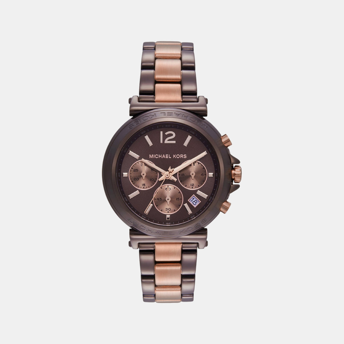 Maren Women Quartz Brown Dial Chronograph Stainless Steel Watch MK7496