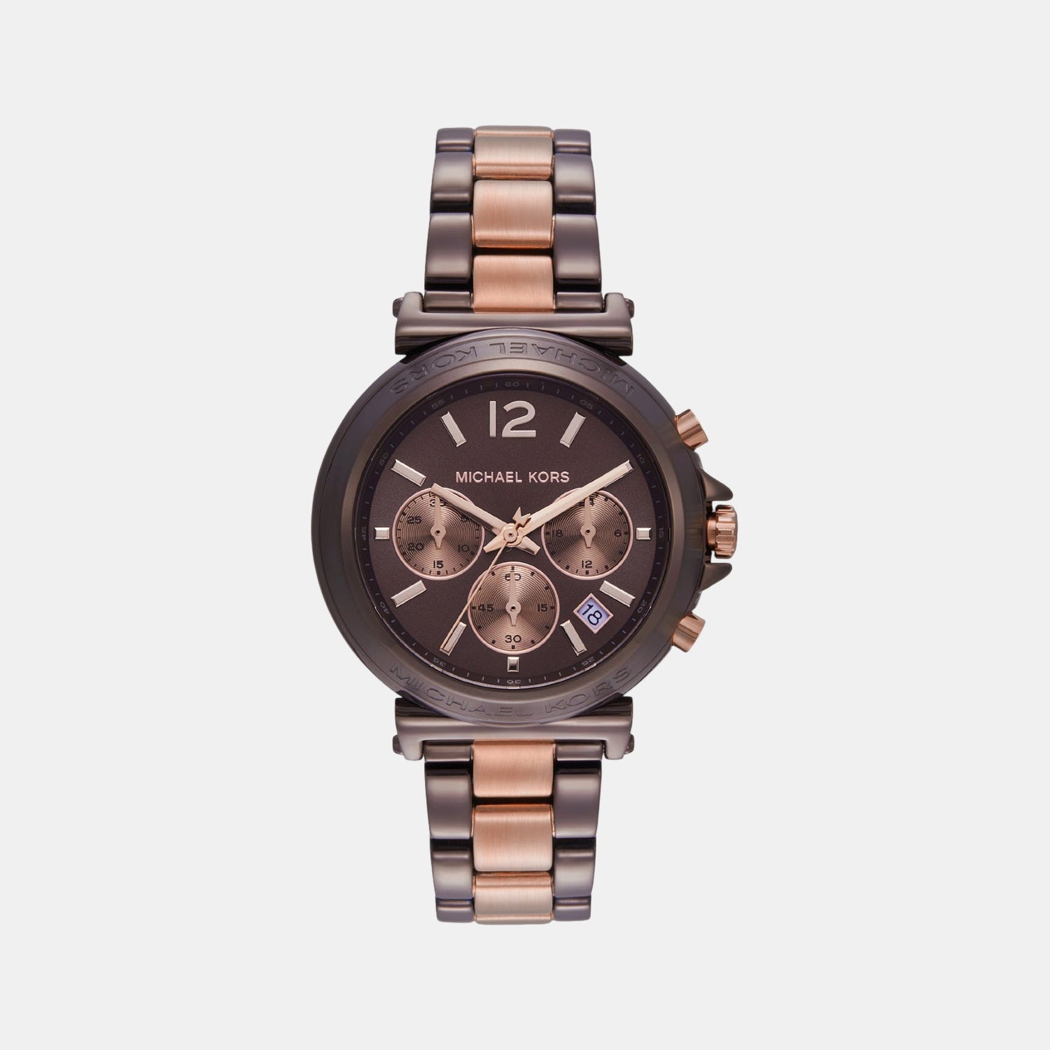 Maren Women Quartz Brown Dial Chronograph Stainless Steel Watch MK7496