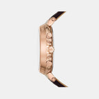 Maren Men Quartz Brown Dial Chronograph Leather Watch MK7497