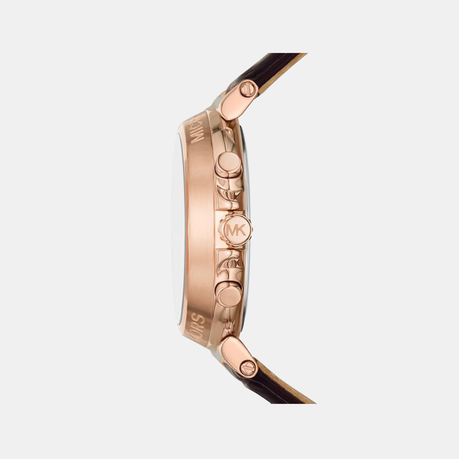 Maren Men Quartz Brown Dial Chronograph Leather Watch MK7497