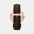 Maren Men Quartz Brown Dial Chronograph Leather Watch MK7497