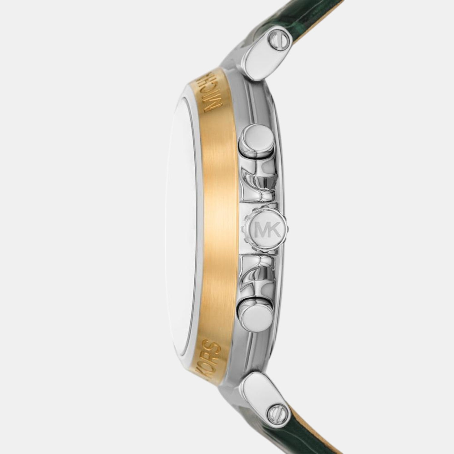 Maren Women Quartz White Dial Chronograph Leather Watch MK7498