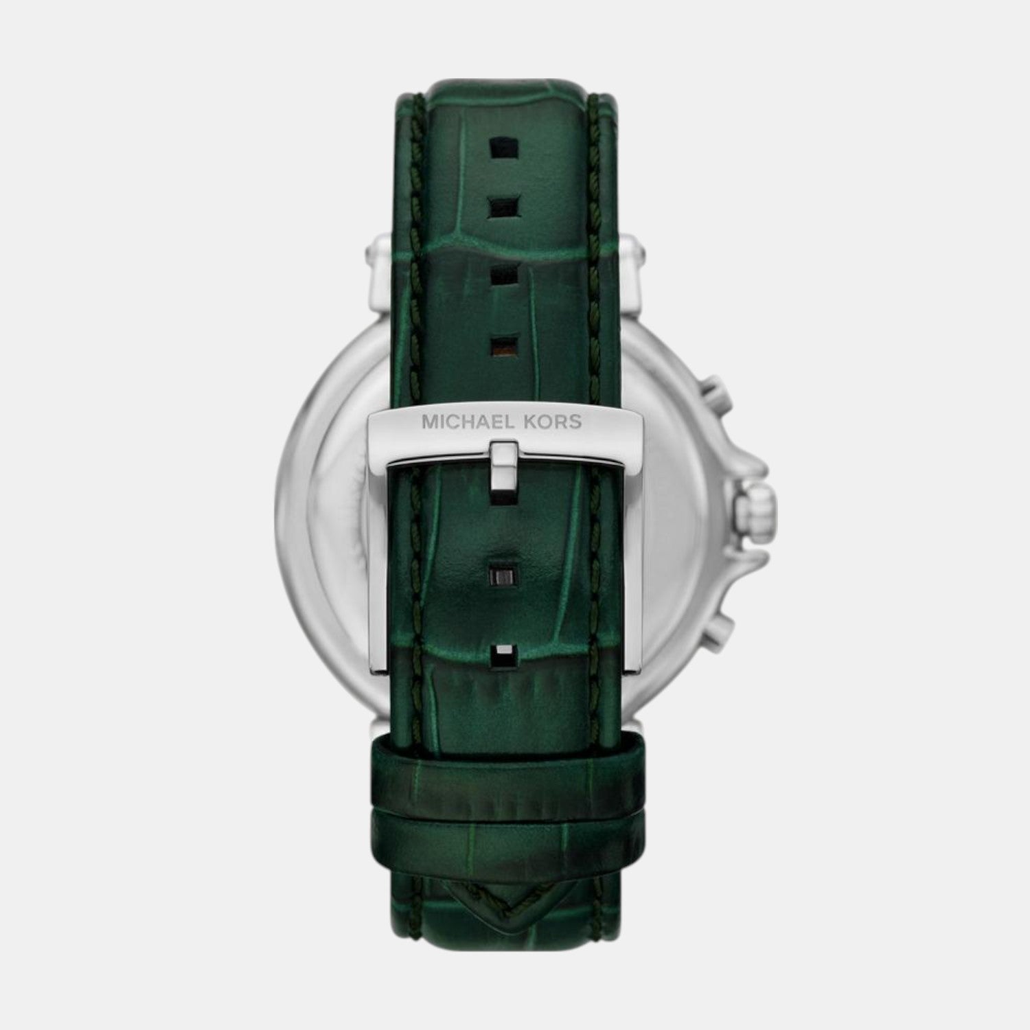 Maren Women Quartz White Dial Chronograph Leather Watch MK7498