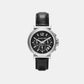 Maren Women Quartz Black Dial Chronograph Leather Watch MK7499