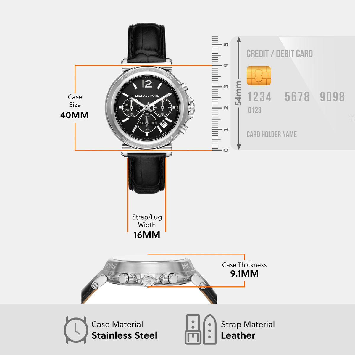 Michael Kors 40 mm Black Quartz watch