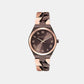 Lennox Women Quartz Brown Dial Analog Stainless Steel Watch MK7501