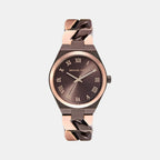 Lennox Women Quartz Brown Dial Analog Stainless Steel Watch MK7501