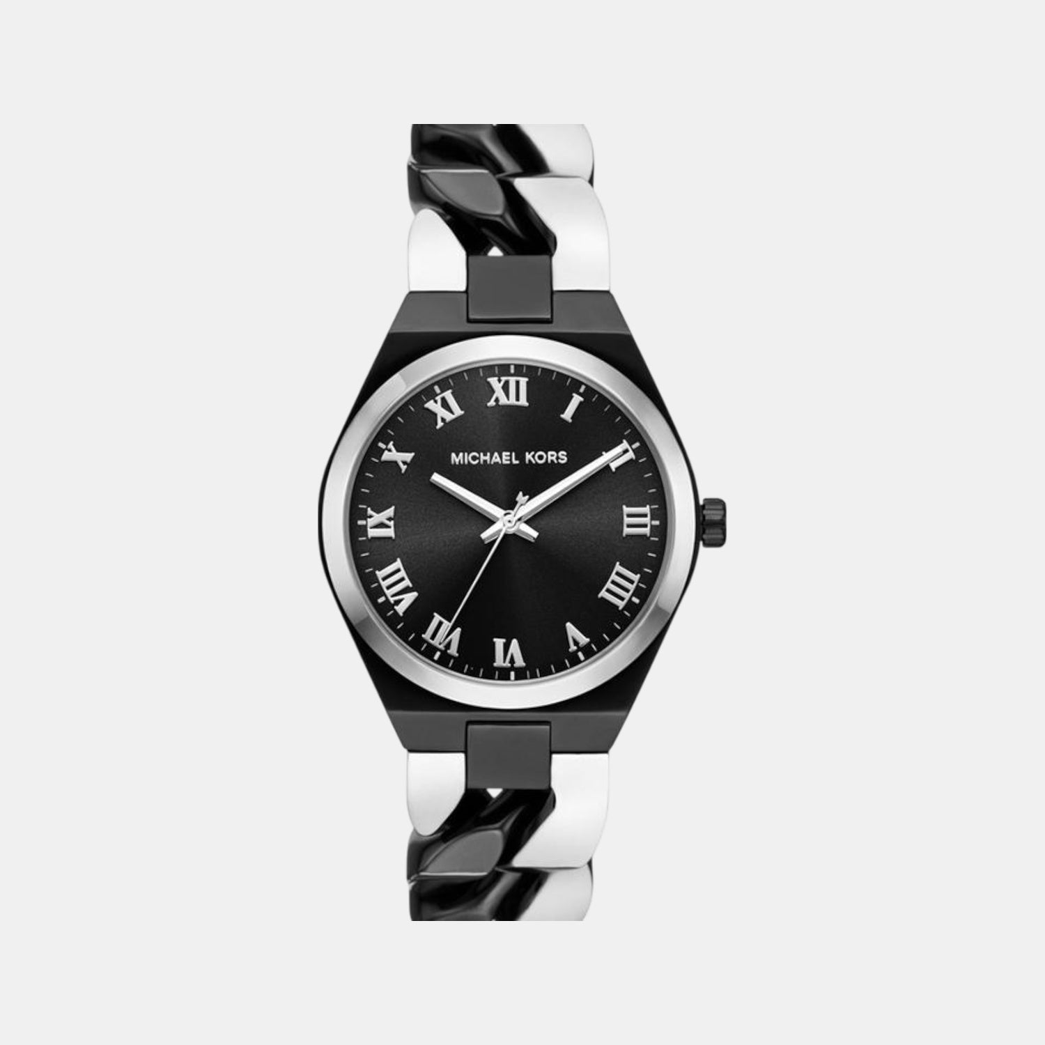 Lennox Women Quartz Black Dial Analog Stainless Steel Watch MK7502